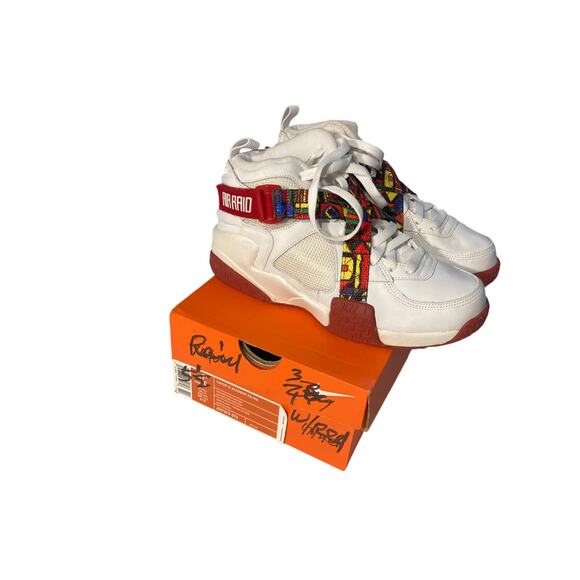 Nike Air Raid Peace White Red 318759-161 US 5.5Y OG 2008 - Picture 2 of 14